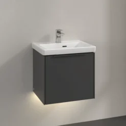 V&b subway 3.0 servantskap 47x42 graphite m/lys håndtak i møbelets farge