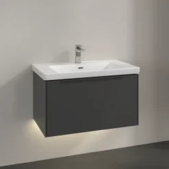 V&b subway 3.0 servantskap 77x42 graphite m/lys håndtak i møbelets farge