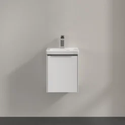 V&b subway 3.0 servantskap 35x42 høyre brilliant white håndtak i krom