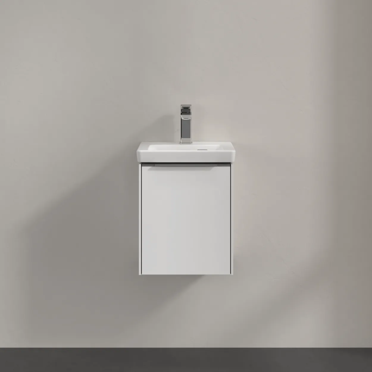 V&b subway 3.0 servantskap 35x42 høyre brilliant white håndtak i krom