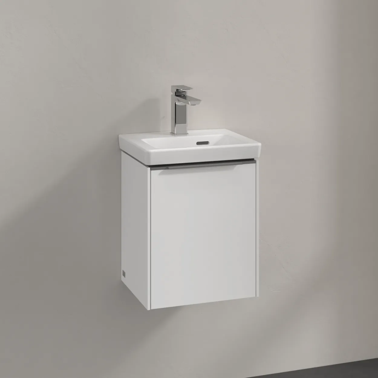 V&b subway 3.0 servantskap 35x42 høyre brilliant white håndtak i krom
