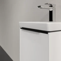 V&b subway 3.0 servantskap 35x42 høyre brilliant white håndtak i volcano black