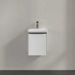 V&b subway 3.0 servantskap 35x42 høyre brilliant white håndtak i volcano black