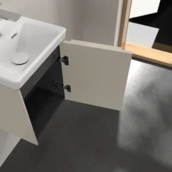 V&b subway 3.0 servantskap 35x42 høyre cashmere grey håndtak i møbelets farge