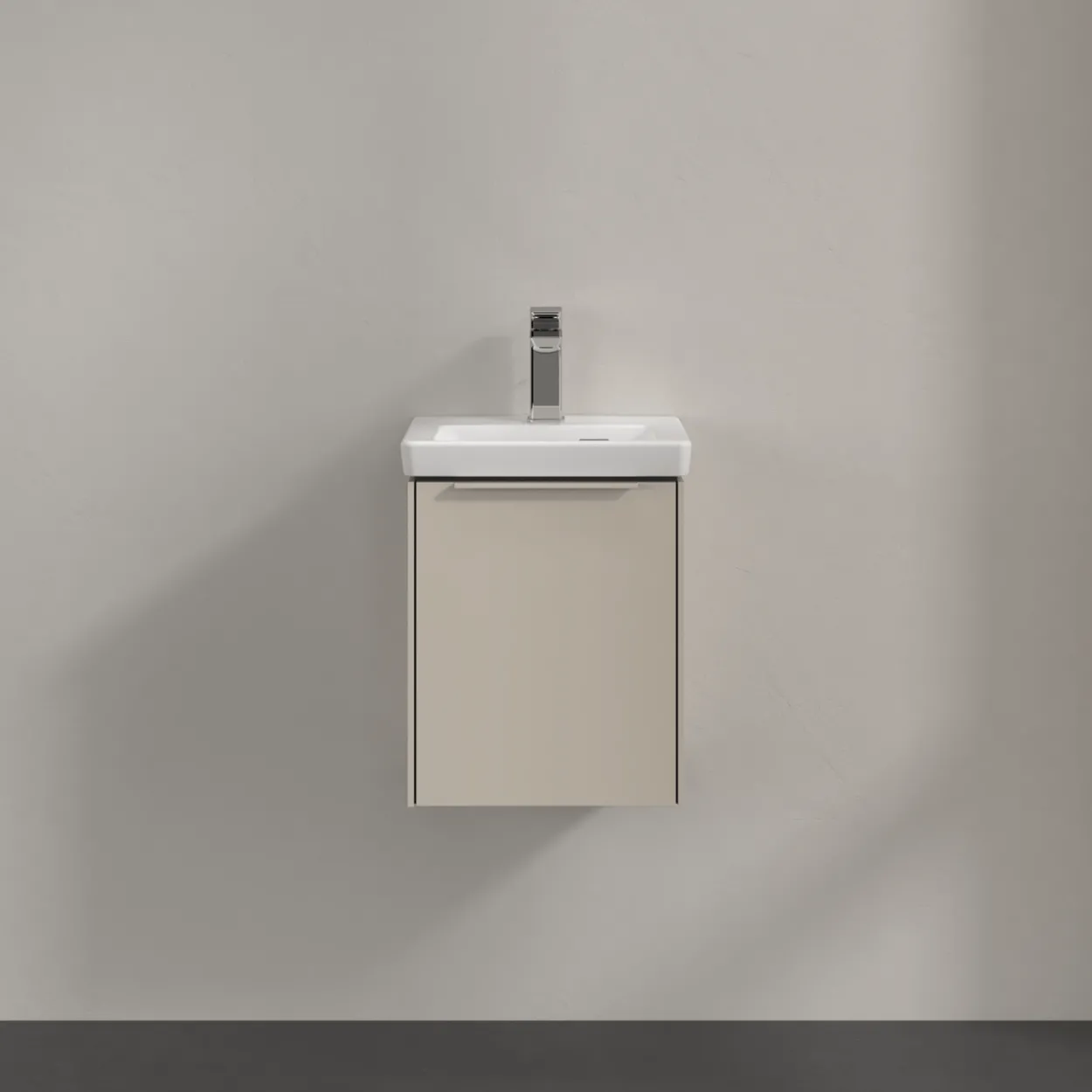 V&b subway 3.0 servantskap 35x42 høyre cashmere grey håndtak i møbelets farge