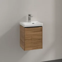 V&b subway 3.0 servantskap 35x42 høyre kansas oak håndtak i volcano black