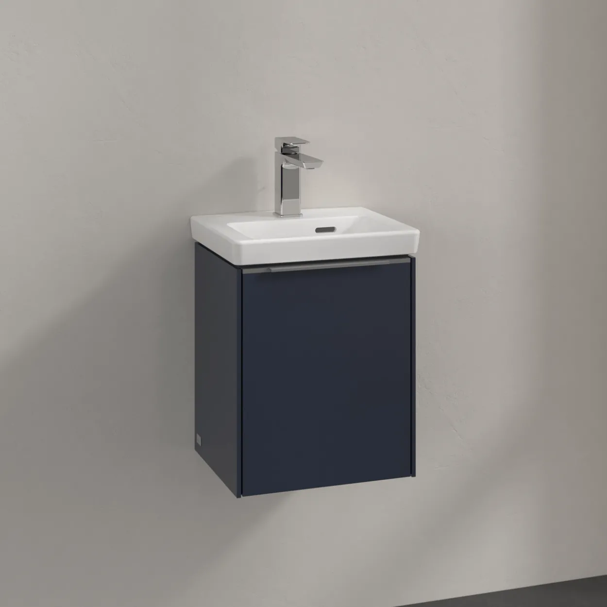 V&b subway 3.0 servantskap 35x42 høyre marine blue håndtak i krom