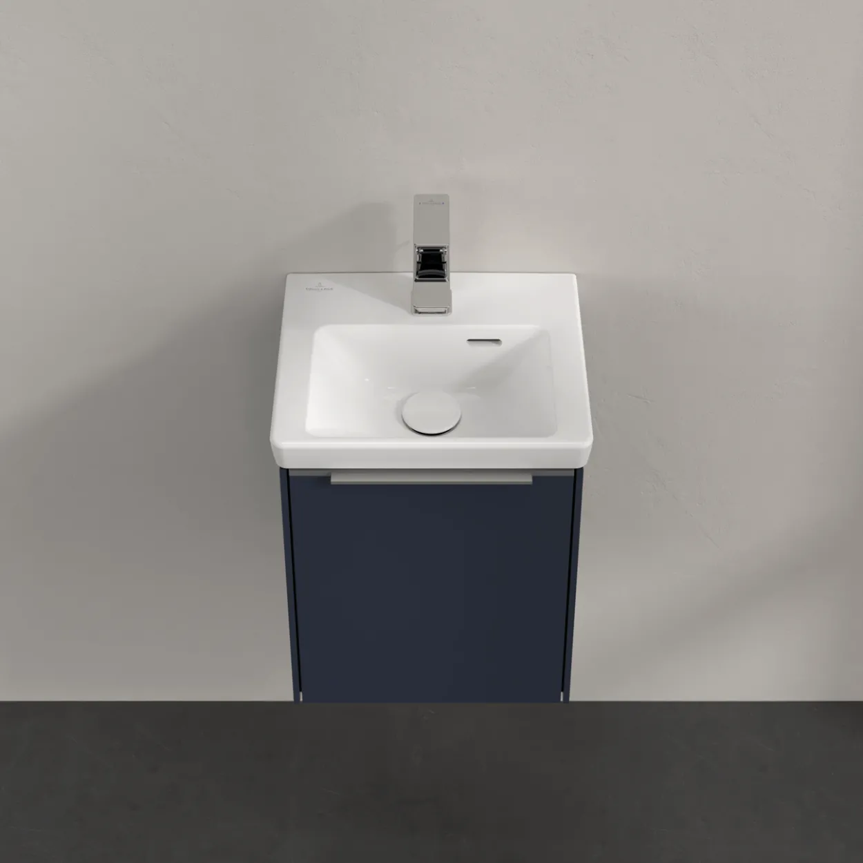 V&b subway 3.0 servantskap 35x42 høyre marine blue håndtak i krom