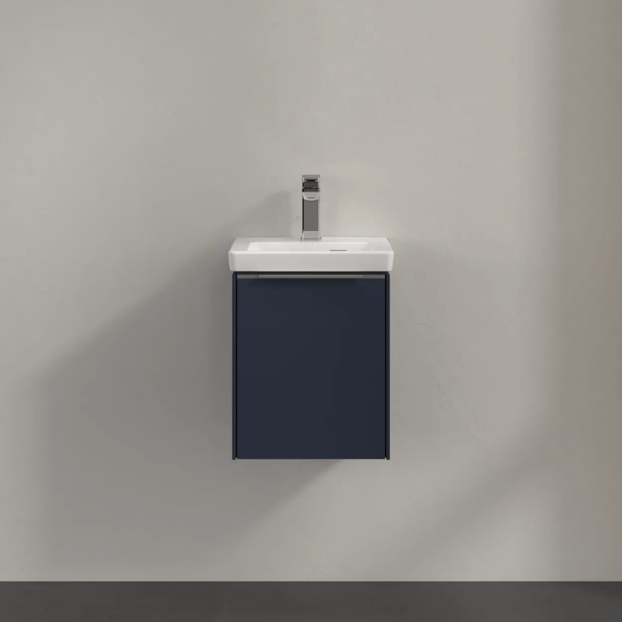 V&b subway 3.0 servantskap 35x42 høyre marine blue håndtak i krom