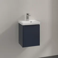 V&b subway 3.0 servantskap 35x42 høyre marine blue håndtak i møbelets farge