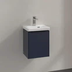V&b subway 3.0 servantskap 35x42 høyre marine blue håndtak i volcano black