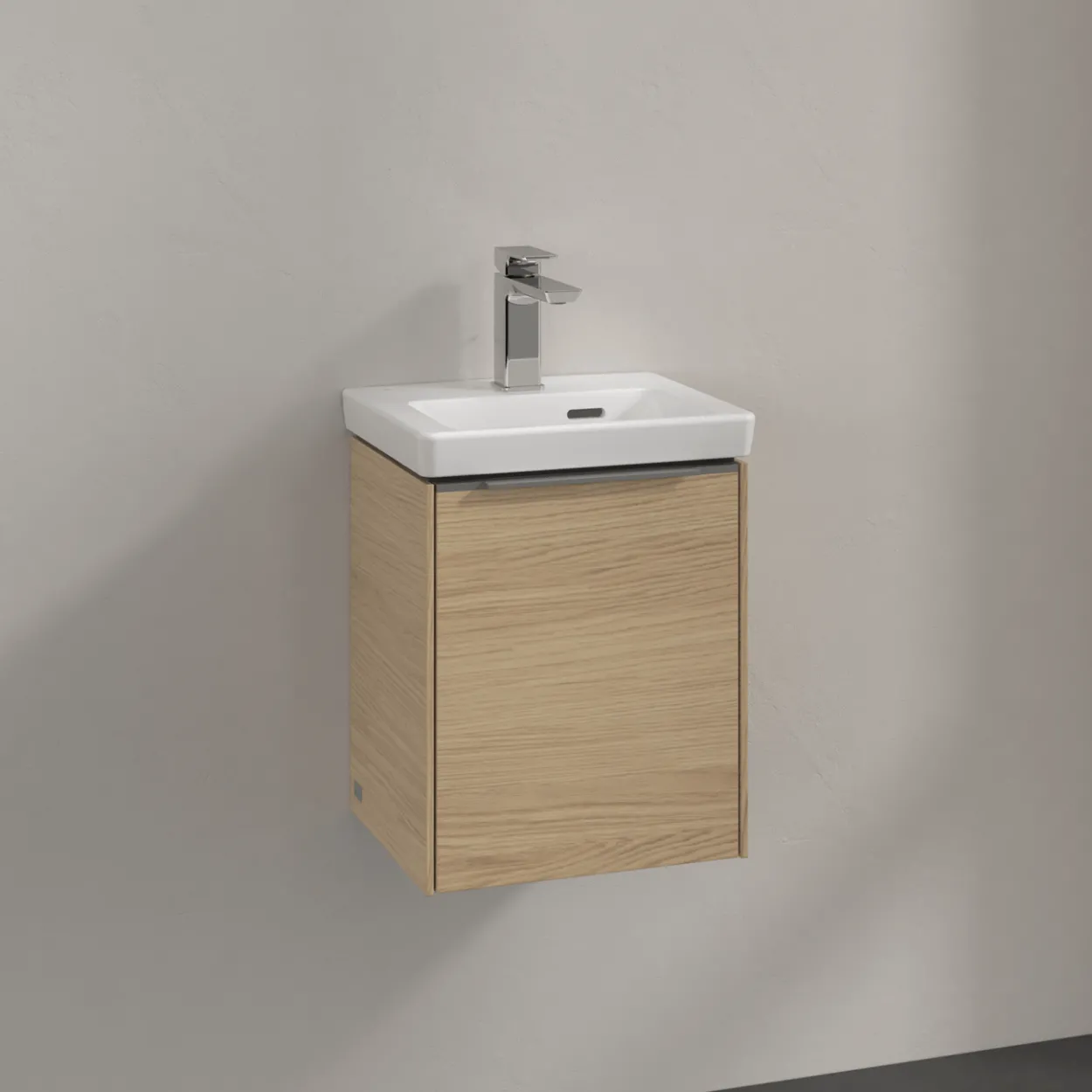 V&b subway 3.0 servantskap 35x42 høyre nordic oak håndtak i krom