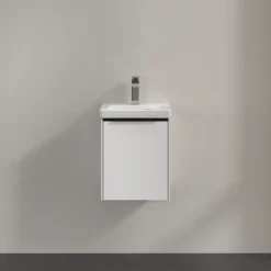 V&b subway 3.0 servantskap 35x42 høyre pure white håndtak i volcano black