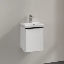 V&b subway 3.0 servantskap 35x42 høyre pure white håndtak i volcano black