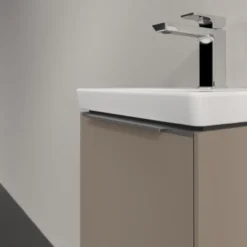 V&b subway 3.0 servantskap 35x42 høyre taupe håndtak i krom
