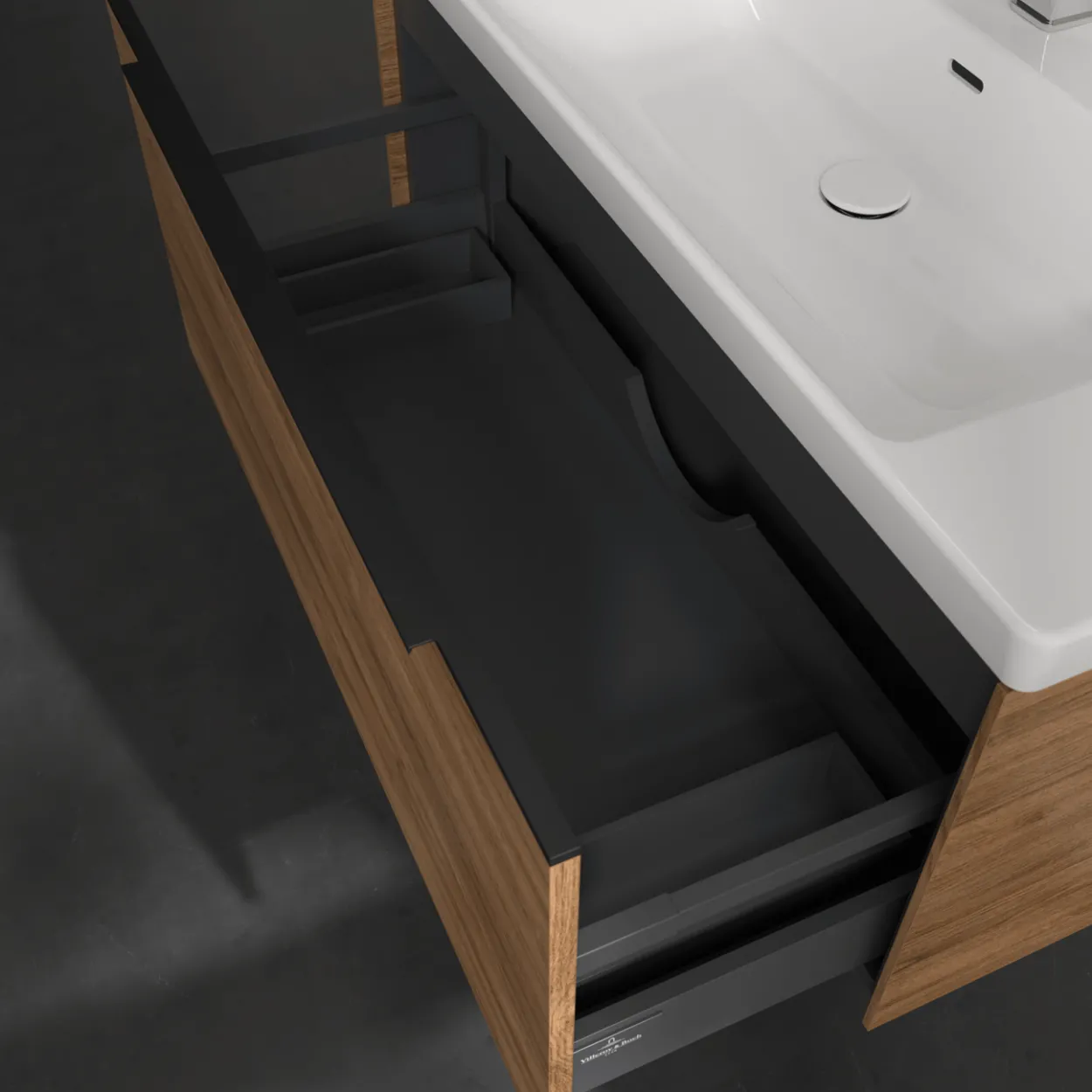V&b subway 3.0 servantskap 97x42 kansas oak håndtak i volcano black