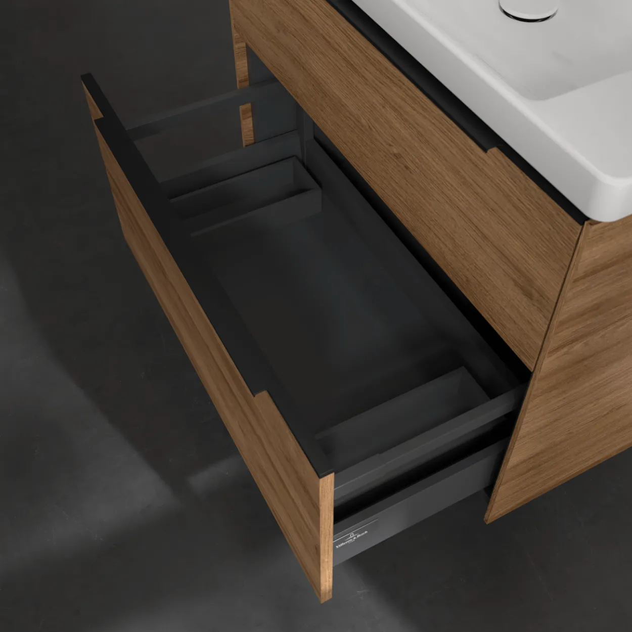V&b subway 3.0 servantskap 77x57 kansas oak håndtak i volcano black