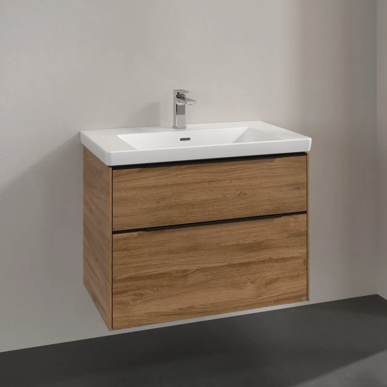 V&b subway 3.0 servantskap 77x57 kansas oak håndtak i volcano black