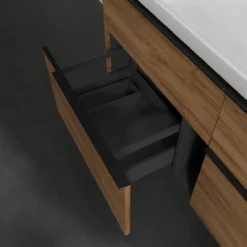 V&b subway 3.0 servantskap 127x57 kansas oak håndtak i volcano black