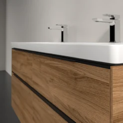 V&b subway 3.0 servantskap 127x57 kansas oak håndtak i volcano black