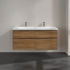 V&b subway 3.0 servantskap 127x57 kansas oak håndtak i volcano black