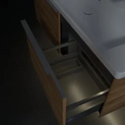 V&b subway 3.0 servantskap 127x42 kansas oak m/lys håndtak i krom