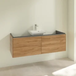 V&b subway 3.0 servantskap 127x42 kansas oak m/lys håndtak i krom