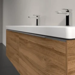 V&b subway 3.0 servantskap 127x42 kansas oak m/lys håndtak i krom
