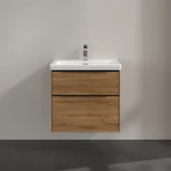 V&b subway 3.0 servantskap 62x57 kansas oak m/lys håndtak i volcano black