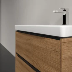 V&b subway 3.0 servantskap 62x57 kansas oak m/lys håndtak i volcano black