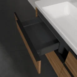 V&b subway 3.0 servantskap 127x57 kansas oak m/lys håndtak i volcano black