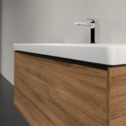 V&b subway 3.0 servantskap 97x42 kansas oak m/lys håndtak i volcano black