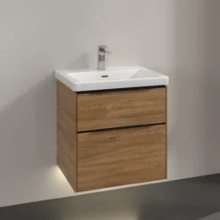 V&b subway 3.0 servantskap 57x47 kansas oak m/lys håndtak i volcano black