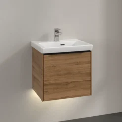 V&b subway 3.0 servantskap 47x42 kansas oak m/lys håndtak i volcano black