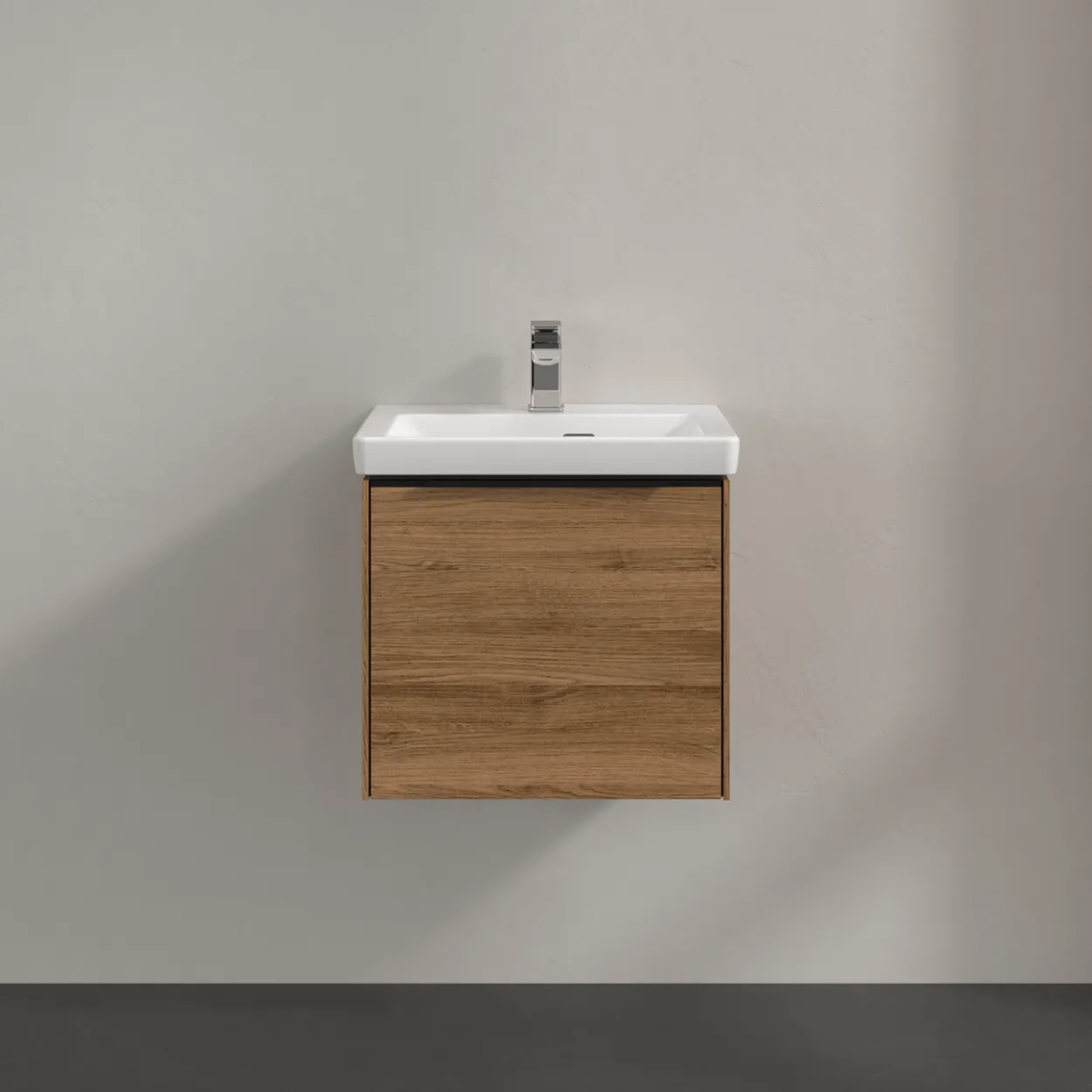 V&b subway 3.0 servantskap 47x42 kansas oak m/lys håndtak i volcano black