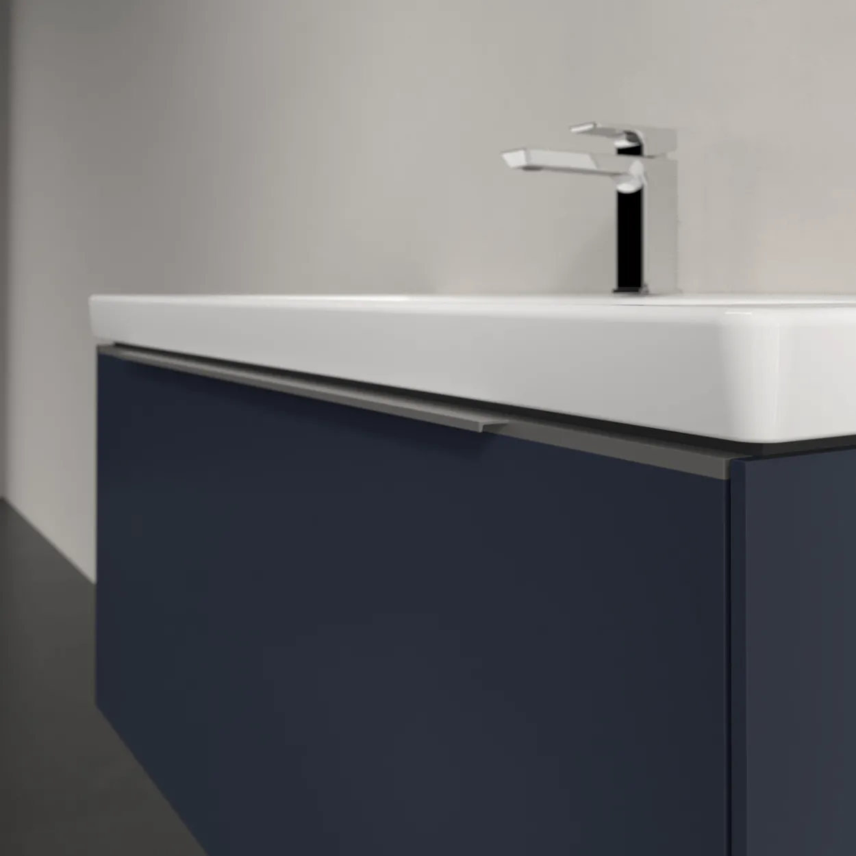 V&b subway 3.0 servantskap 97x42 marine blue håndtak i krom