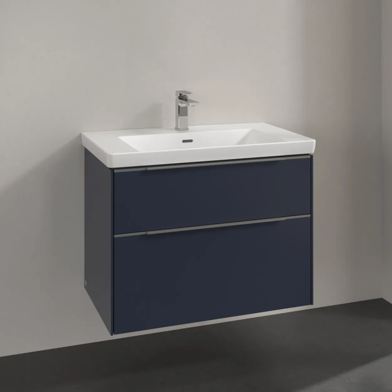 V&b subway 3.0 servantskap 77x57 marine blue håndtak i krom