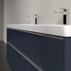 V&b subway 3.0 servantskap 127x57 marine blue håndtak i krom
