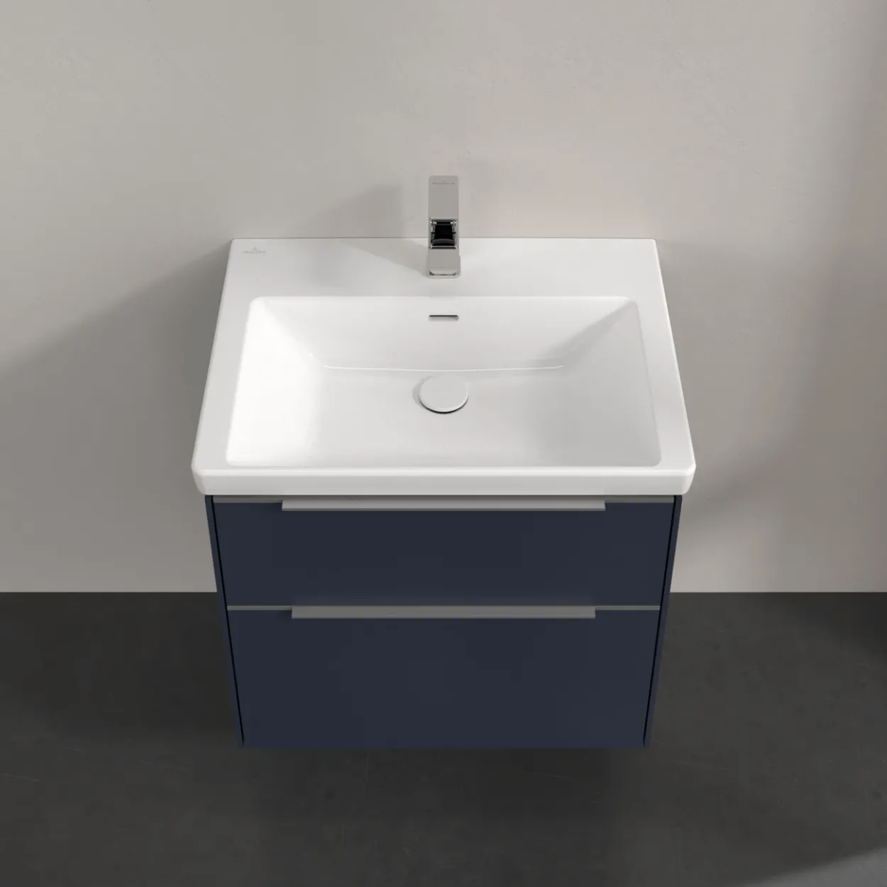 V&b subway 3.0 servantskap 62x57 marine blue håndtak i krom