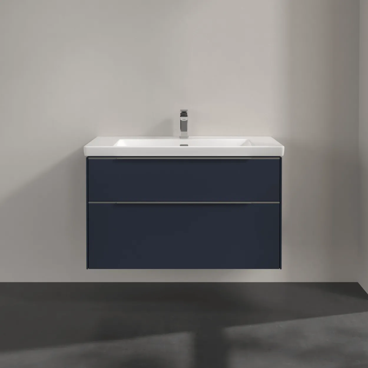V&b subway 3.0 servantskap 97x57 marine blue håndtak i krom