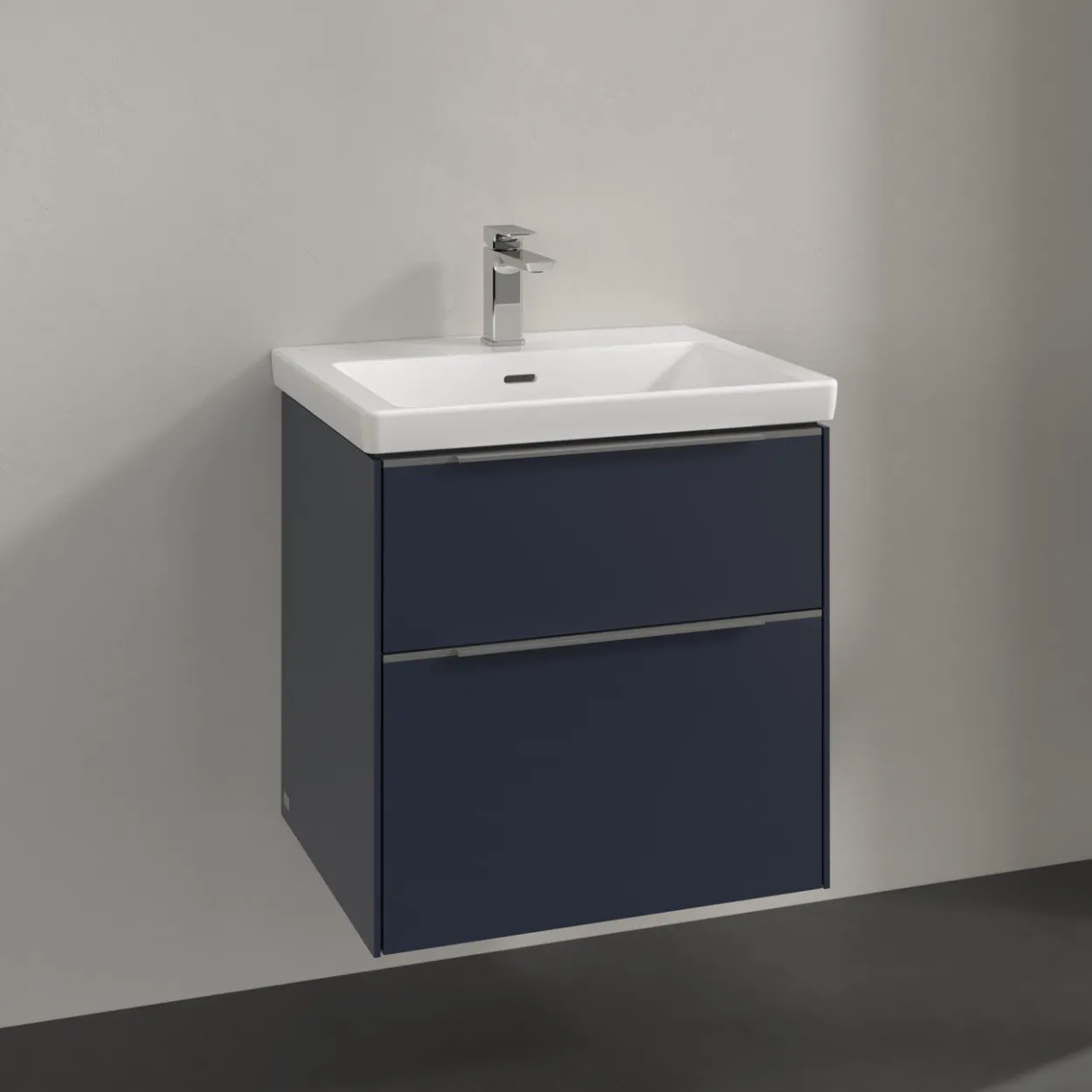 V&b subway 3.0 servantskap 57x47 marine blue håndtak i krom
