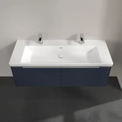 V&b subway 3.0 servantskap 127x42 marine blue håndtak i krom