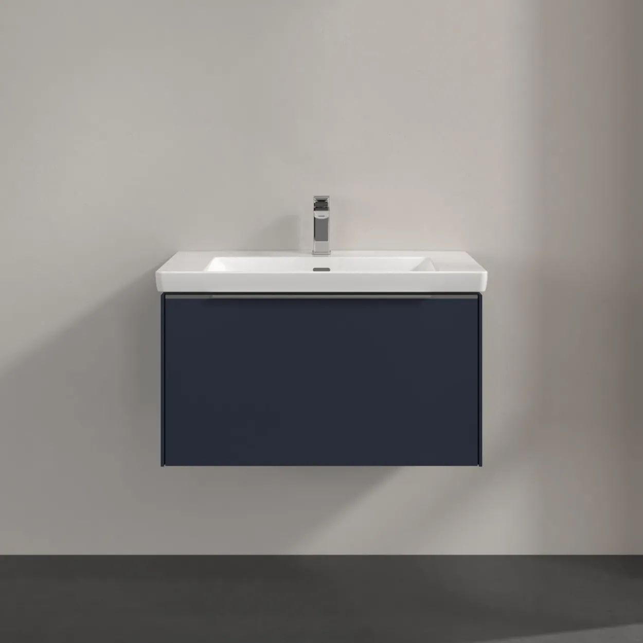 V&b subway 3.0 servantskap 77x42 marine blue håndtak i krom