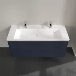 V&b subway 3.0 servantskap 127x57 marine blue håndtak i møbelets farge