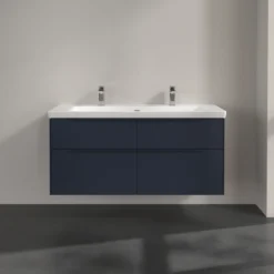 V&b subway 3.0 servantskap 127x57 marine blue håndtak i møbelets farge