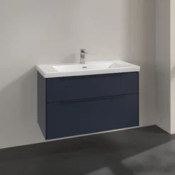 V&b subway 3.0 servantskap 97x57 marine blue håndtak i møbelets farge