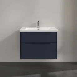 V&b subway 3.0 servantskap 77x57 marine blue håndtak i møbelets farge