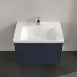 V&b subway 3.0 servantskap 77x57 marine blue håndtak i møbelets farge