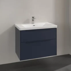 V&b subway 3.0 servantskap 77x57 marine blue håndtak i møbelets farge