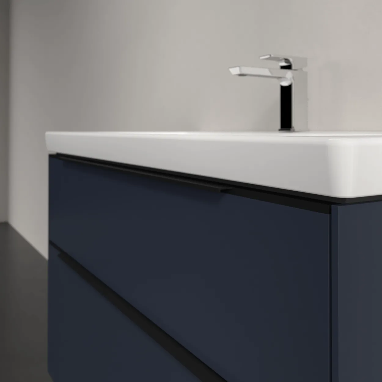 V&b subway 3.0 servantskap 97x57 marine blue håndtak i volcano black